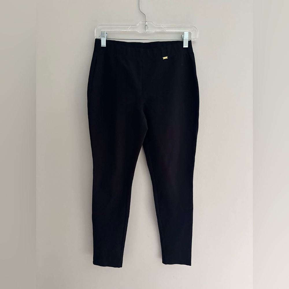 St. John Sport Pants Womens Size 6 Black High Rise cropped Twill 26x25
